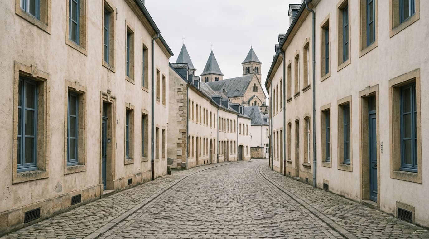 Bâti en pierre à Echternach, Grand-Duché de Luxembourg